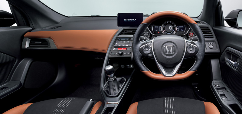 画像 ホンダ 6月2日 11月30日期間限定販売の S660 特別仕様車 Bruno Leather Edition ブラウンのインテリア ブラックのドアミラーやアルミホイールなど採用 5 7 Car Watch