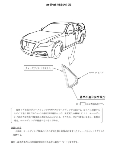 トヨタ 新型 クラウン 計2万579台をリコール Rs仕様車の黒色モールディングが脱落するおそれ Car Watch