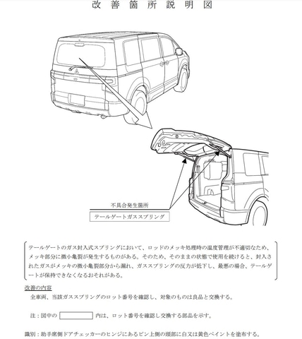 三菱自動車 デリカd 5 のテールゲートに不具合 計5608台を改善対策 Car Watch