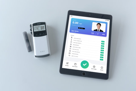 タニタ なりすましなど不正を防止するアルコール検知器 Alblo Fc 1500 国内初の機器と本人の同時認証実現 Car Watch