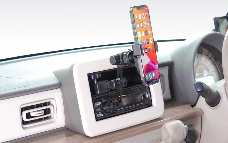 ビートソニック 1dinボックスにスマホやタブレットを固定できるスタンドセット Car Watch