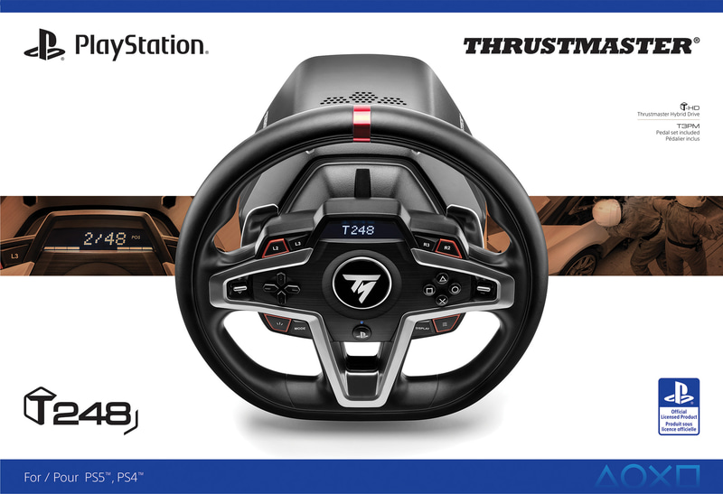 Thrustmaster、PS5とPS4正式ライセンスのレーシングホイール「T248