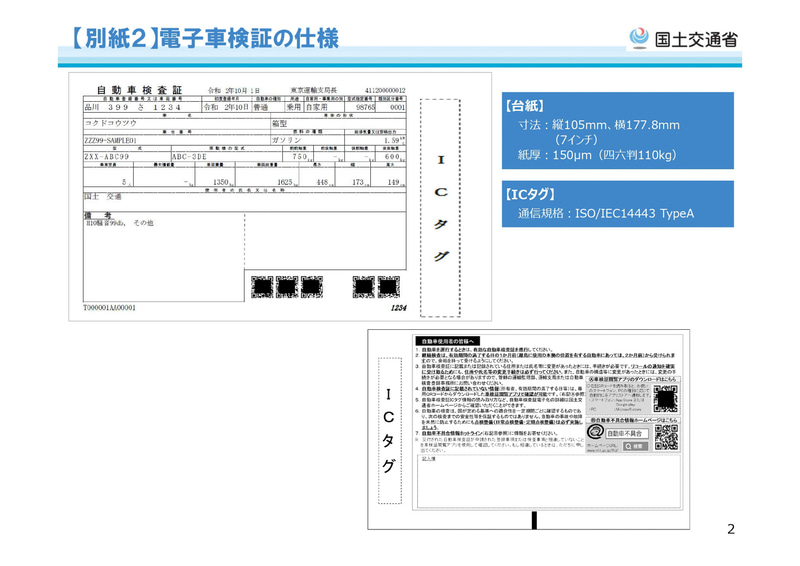 国交省 7インチサイズの 電子車検証 仕様公開 23年1月よりアプリも導入 Car Watch