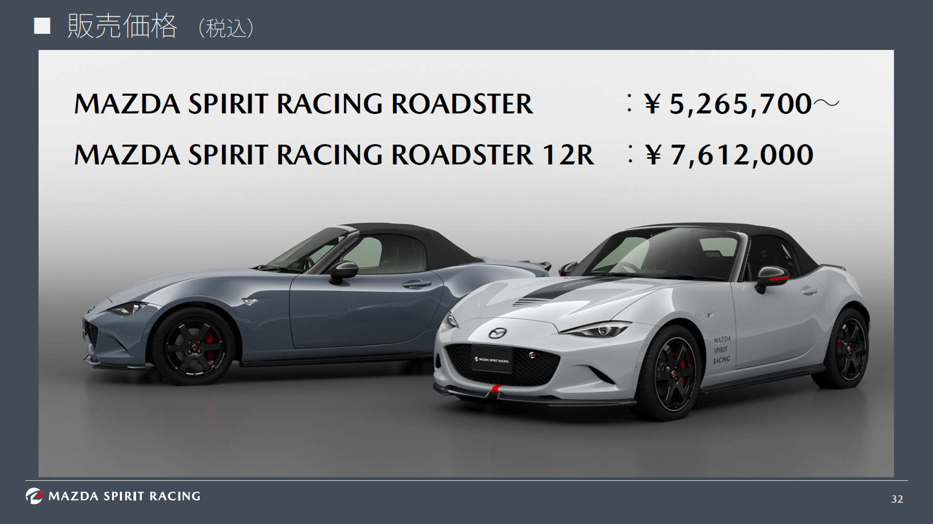 画像］マツダ、限定200台のロードスター「MAZDA SPIRIT RACING