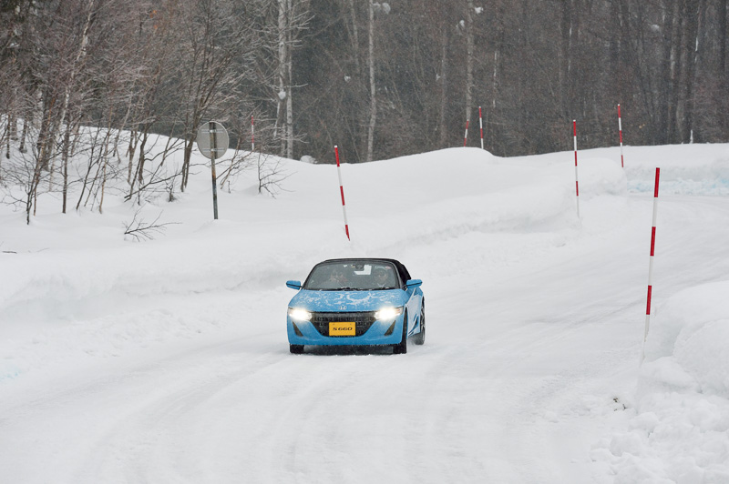 インプレッション オープンにしたホンダ S660 で雪上試乗 鷹栖コース 2 4 Car Watch