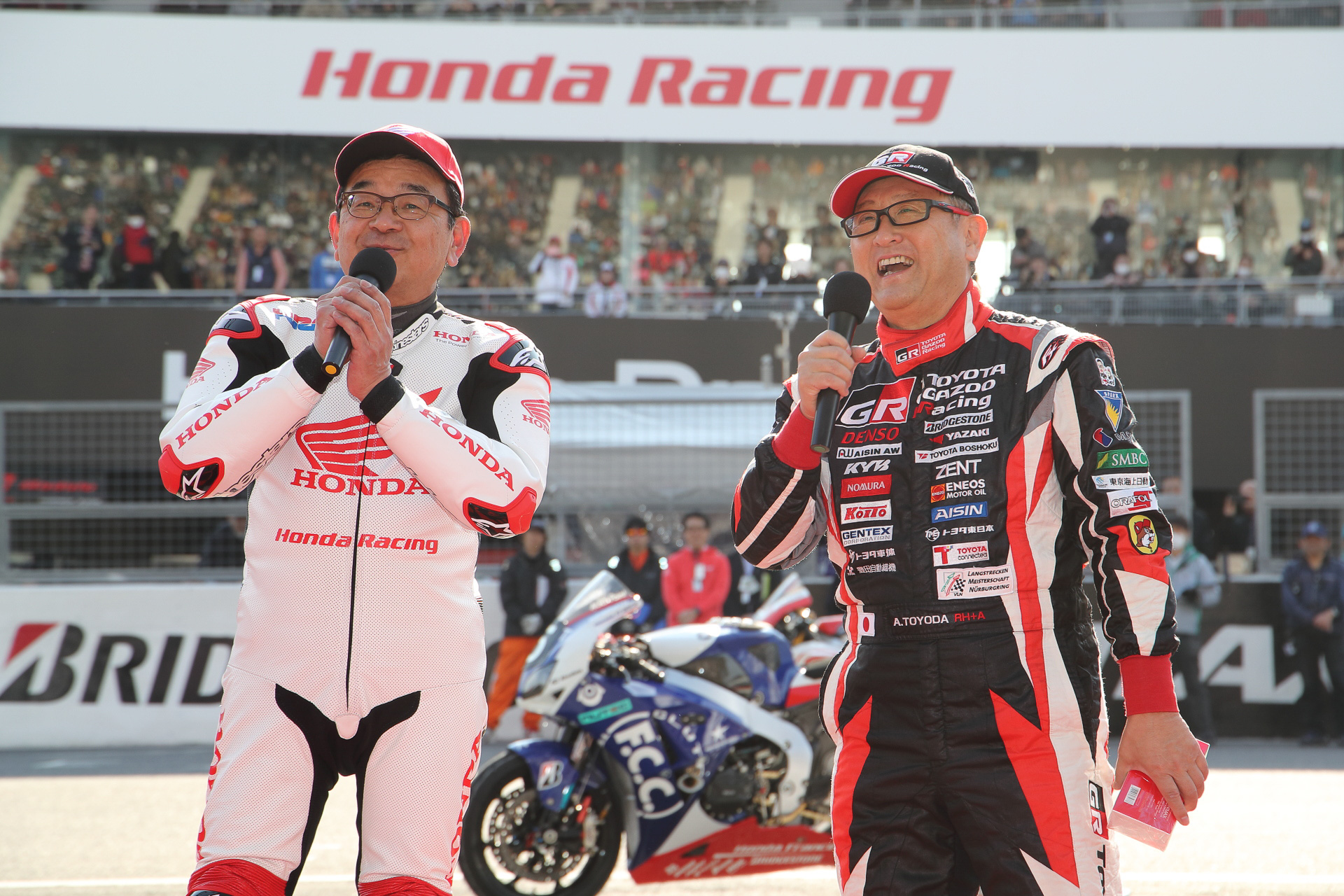 モースポフェス 2019 SUZUKA】トヨタ 豊田章男社長とホンダ 八郷隆弘
