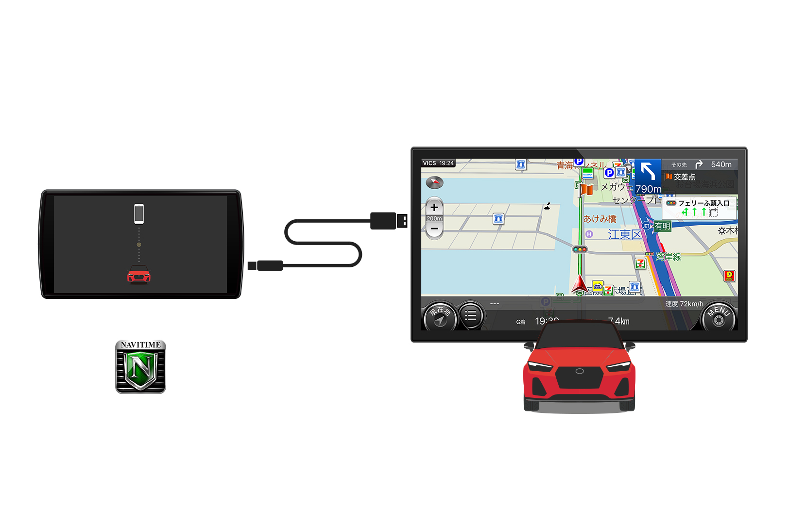 ナビタイムジャパン カーナビタイム ダイハツの新型コンパクトsuv ロッキー に採用のsdl対応車載機で利用可能に Car Watch