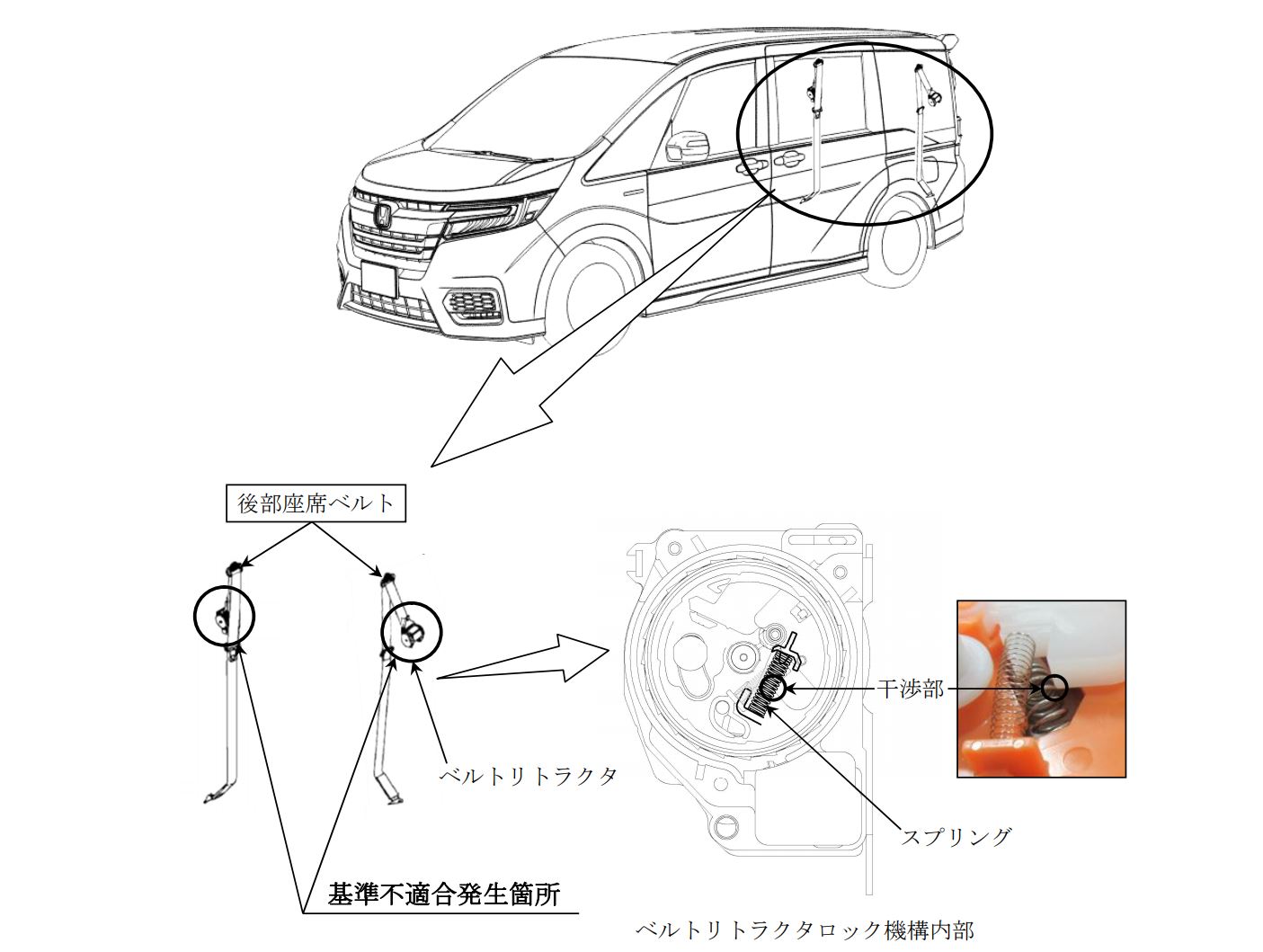 ホンダ ステップ ワゴン フィット ヴェゼル シビック 計90台をリコール 後部シートベルトに不具合 Car Watch