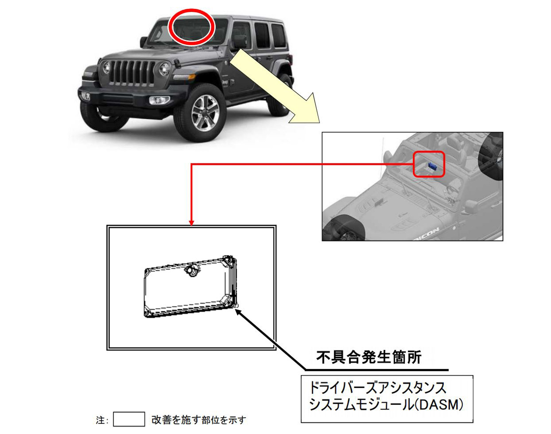 ジープ ラングラー 計6971台を改善対策 前面衝突警報システムの不具合で急制動のおそれ 3件の事故発生 Car Watch