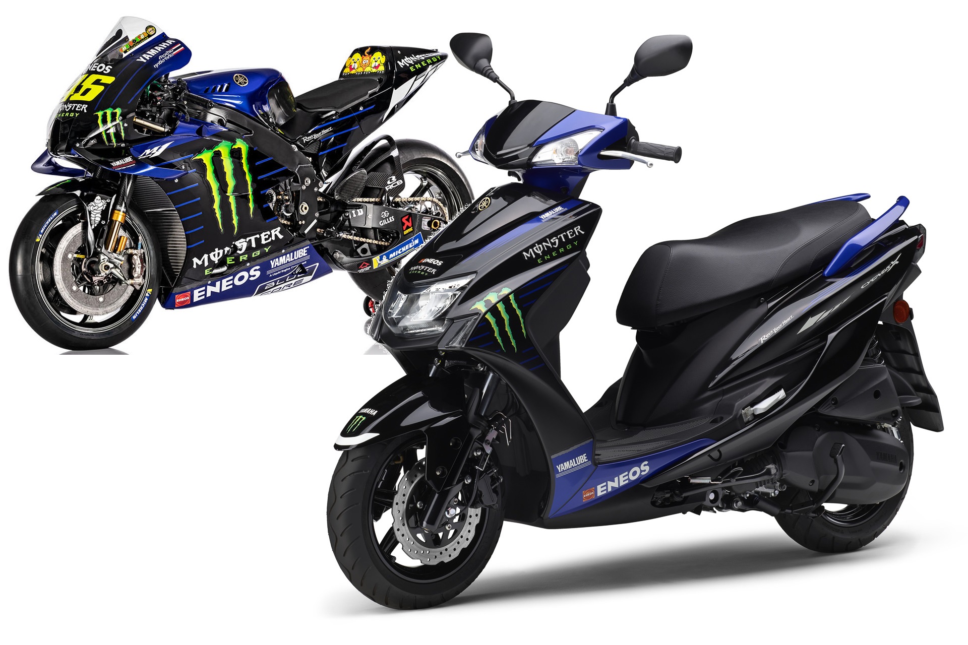 ヤマハ、MotoGPカラーを再現した800台限定スクーター「CYGNUS-X Monster Energy Yamaha MotoGP  Edition」 - Car Watch