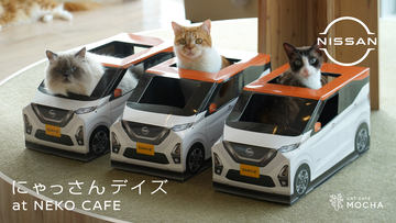 日産 猫バンバン プロジェクトを応援 ホログラムステッカーを1000名にプレゼント Car Watch