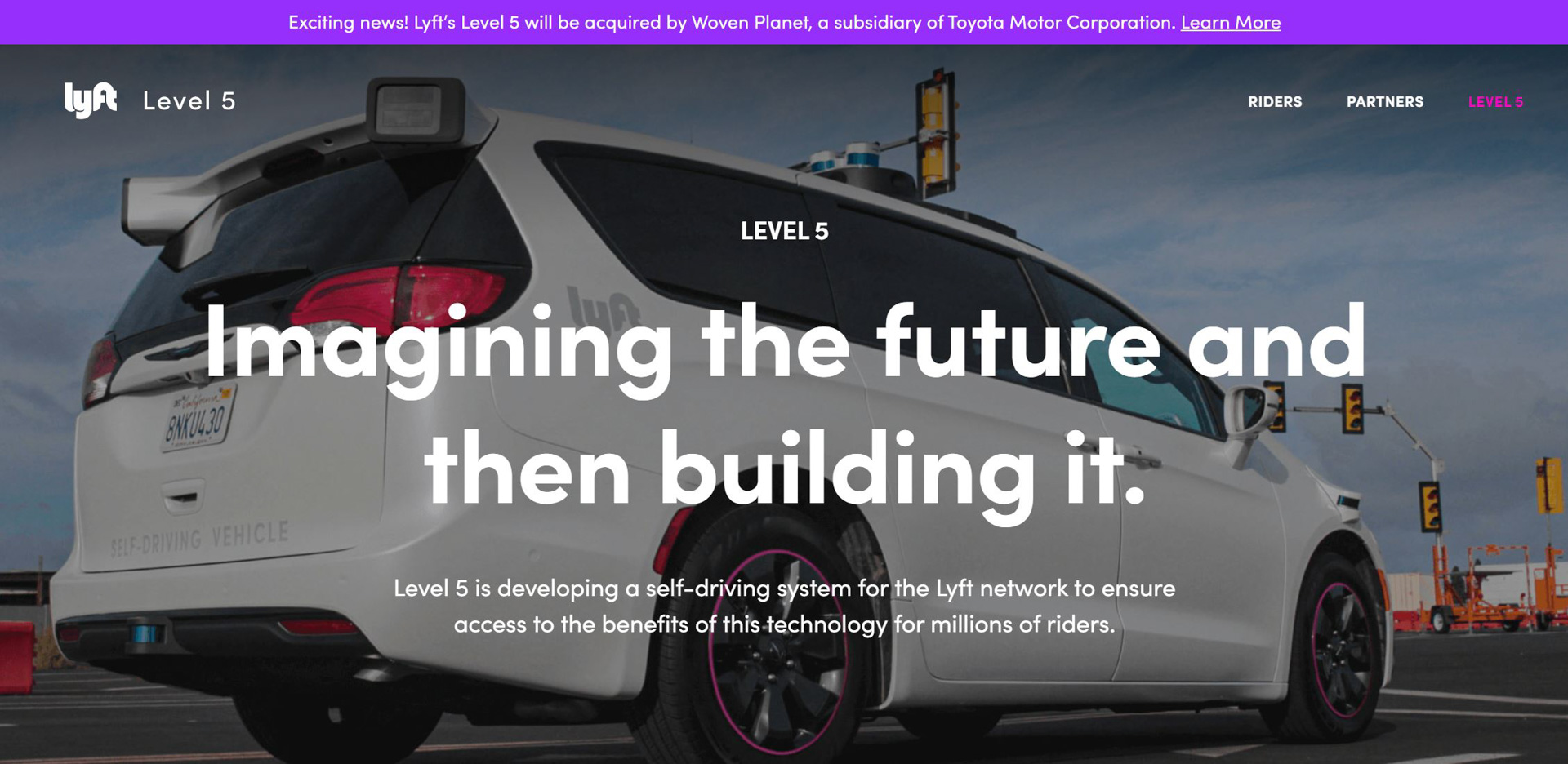 トヨタ子会社ウーブン・プラネット、米Lyftの自動運転部門「Level 5 