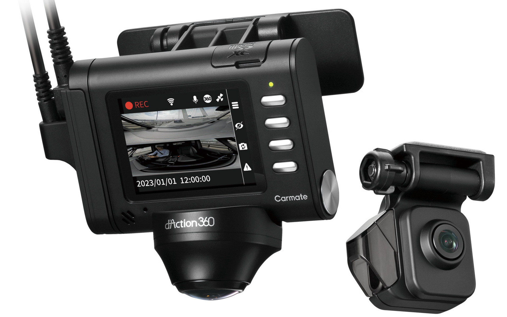 カーメイト、新型360度ドライブレコーダー「ダクション 360D DC3600R」がCES2023イノベーションアワード受賞 - Car Watch