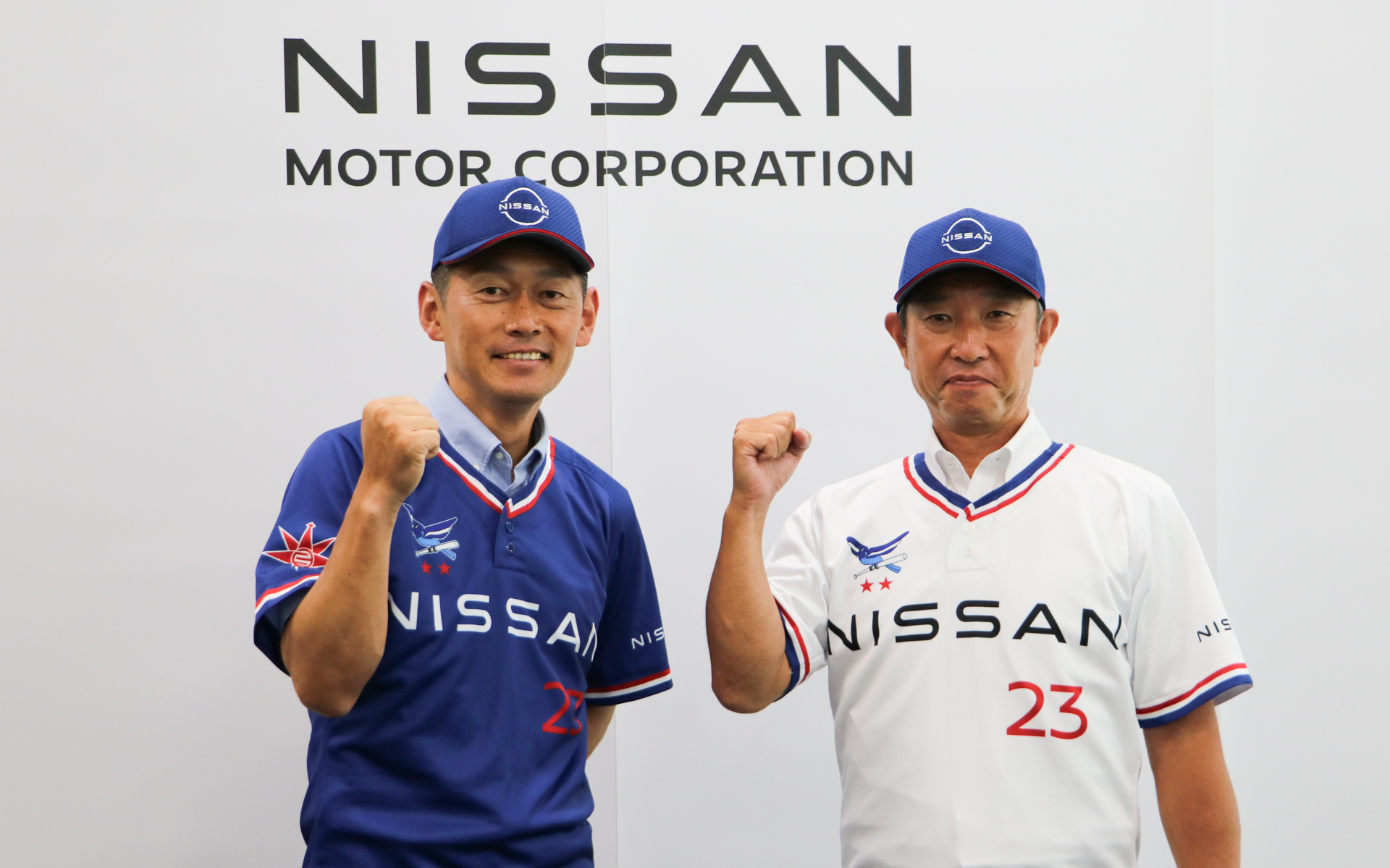 日産自動車本社公式野球部、「ブルーバード」が描かれた新ユニフォームを初公開 2025年から本格再始動で都市対抗野球大会出場を狙う - Car Watch