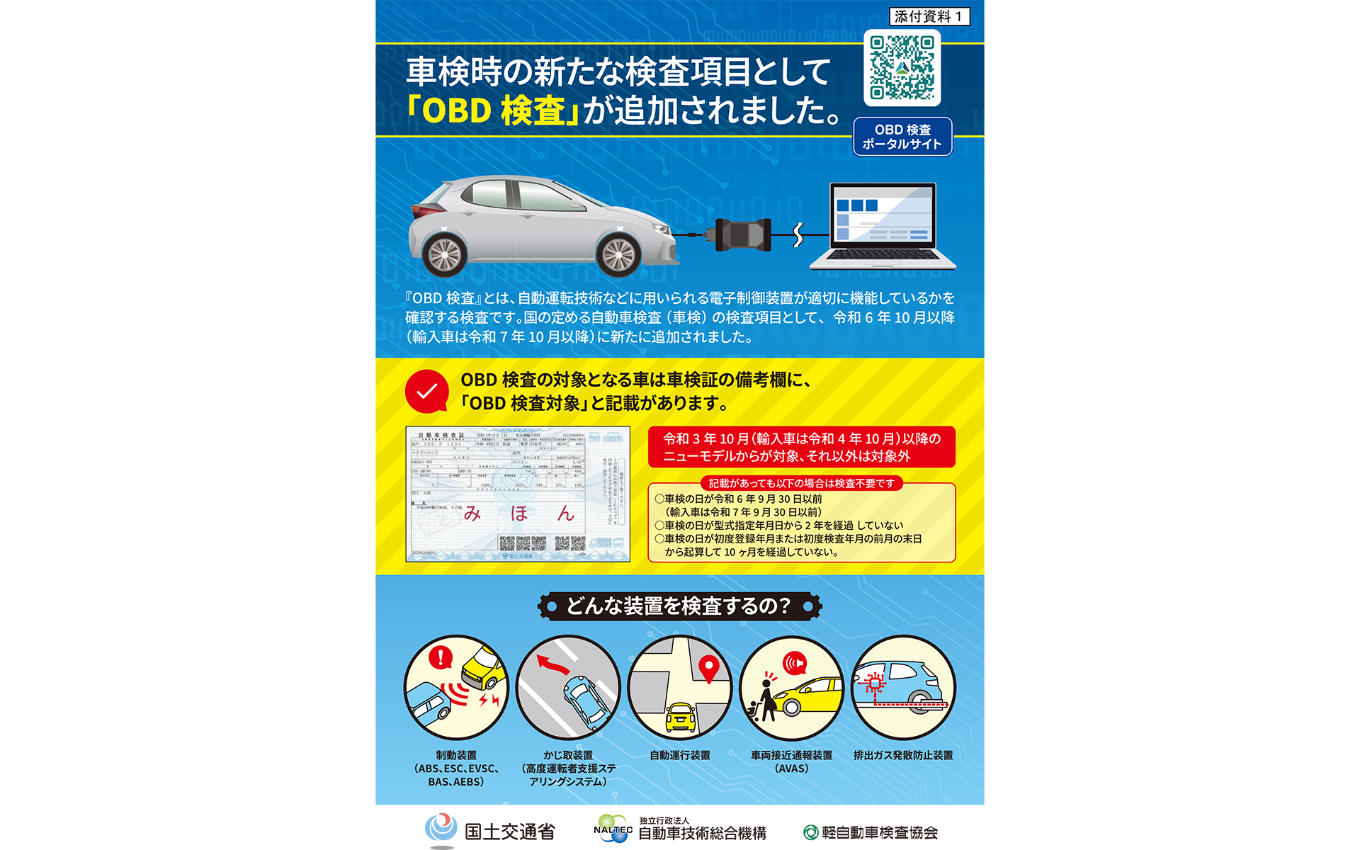 車検時の新たな検査項目として「電子装置の検査（OBD検査）」追加 先進