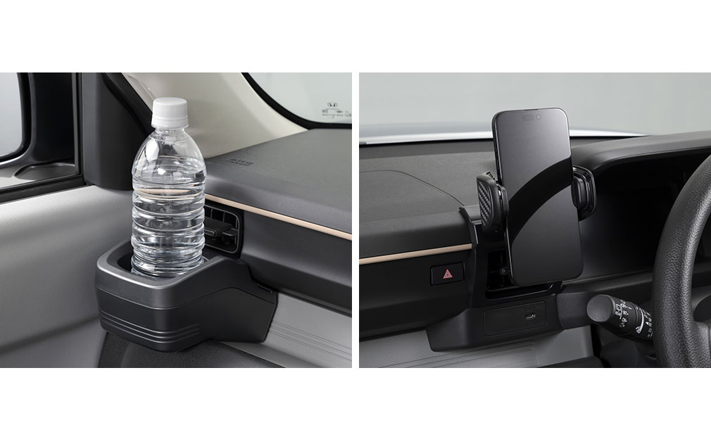 カーメイト、新型EV「N-ONE e:」専用設計の「助手席用ドリンクホルダー
