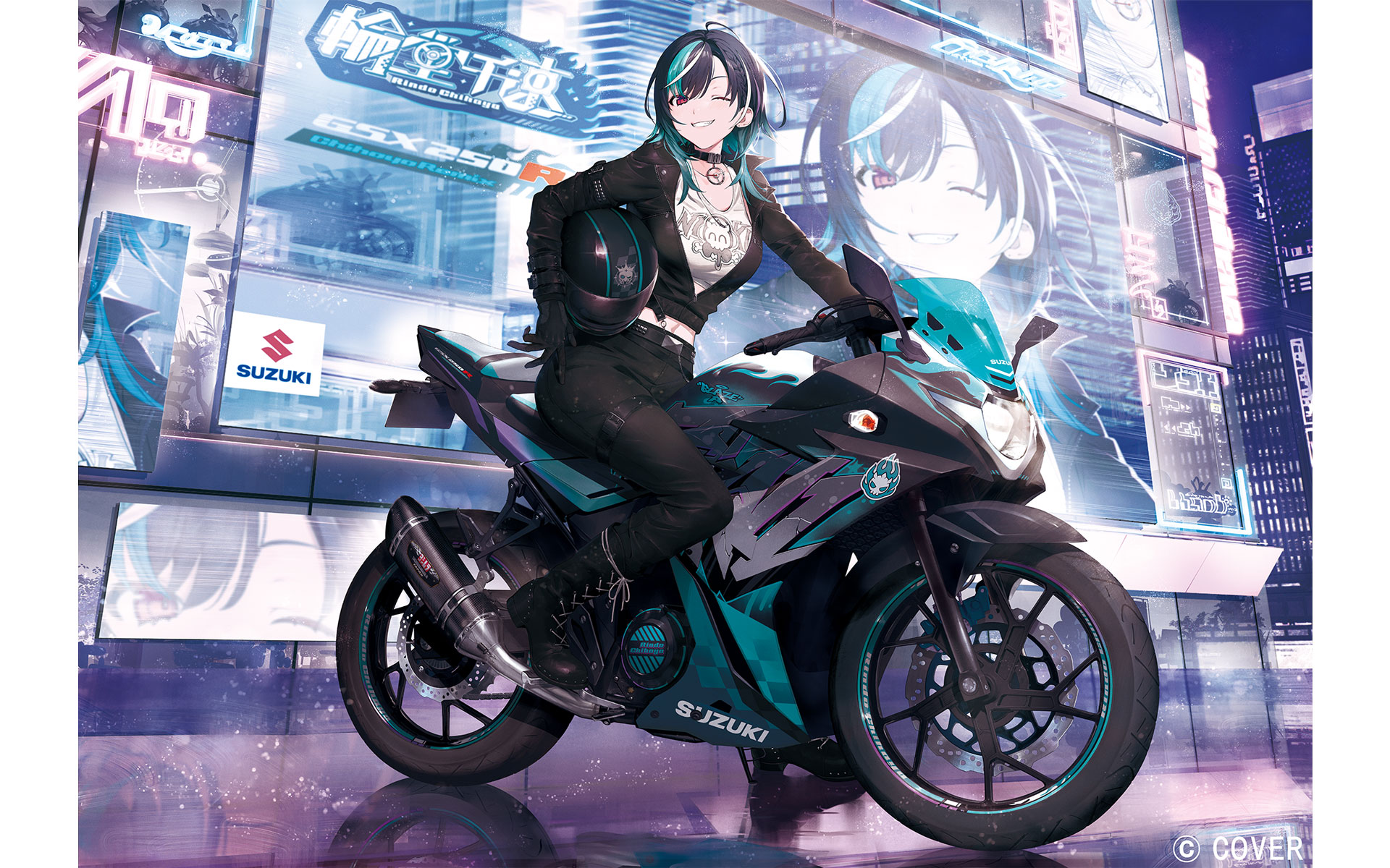 スズキ、ホロライブ輪堂千速さんとのコラボバイク「GSX250R［Chihaya