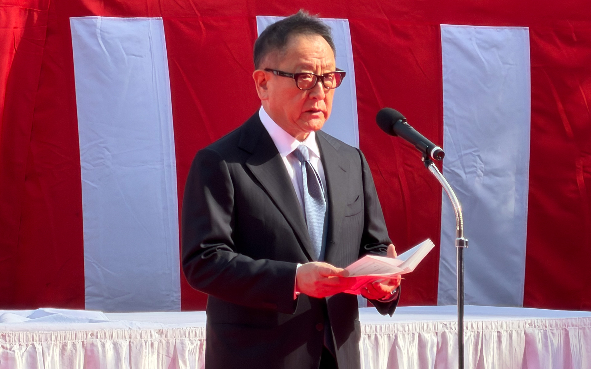 Toyota Pays Homage to Founders, Akio Toyoda Vows Continued Improvement