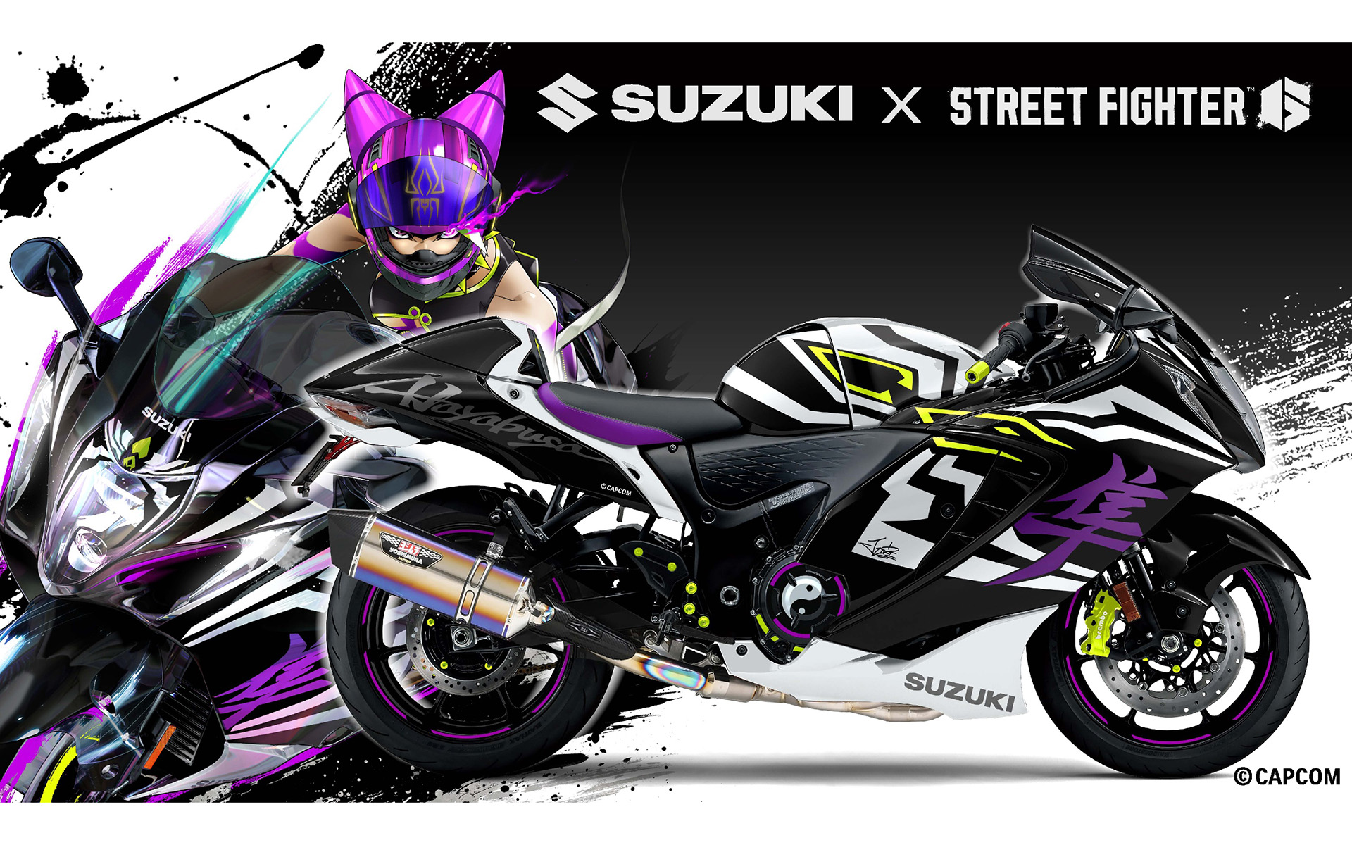 Suzuki and Capcom Team Up Again! Street Fighter 6 'Hayabusa Tuned by JURI' Bike Revealed!