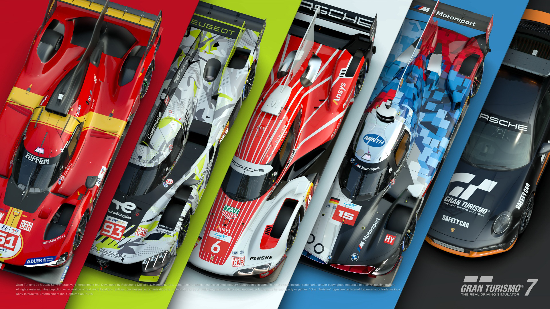 グランツーリスモ7、BMW、フェラーリ、プジョー、ポルシェの