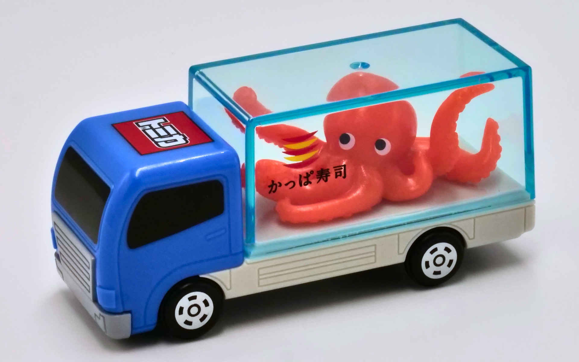 【早い者勝ち】 トミカ かっぱ寿司 いか たこ トラック かっぱ寿司、生きたまま元気な「たこ」をはこぶトミカ「トラック（暗い